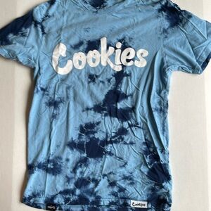 Original Cookie logo tee blue tie-dye
